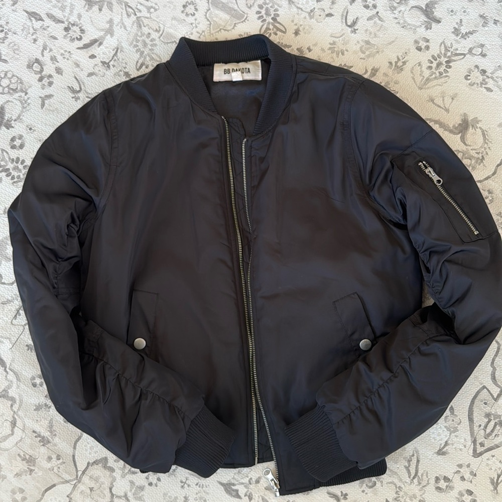 Bb Dakota black bomber jacket